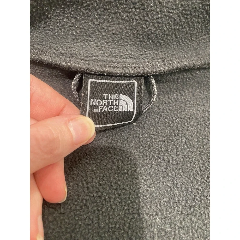 The North Face Men's L Full Zip Grid Fleece Jacket Gray Gorpcore Hiking Outdoor